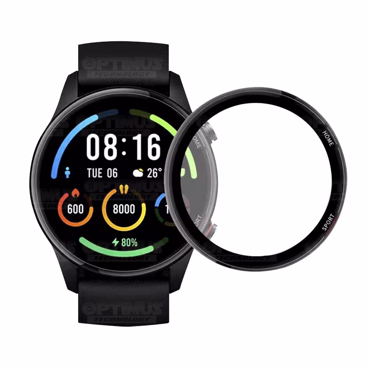 Vidrio Templado Cerámico Nanoglass Para Reloj Smartwatch Xiaomi Mi Watch | OPTIMUS TECHNOLOGY™ | VTP-CR-XMI-MW |