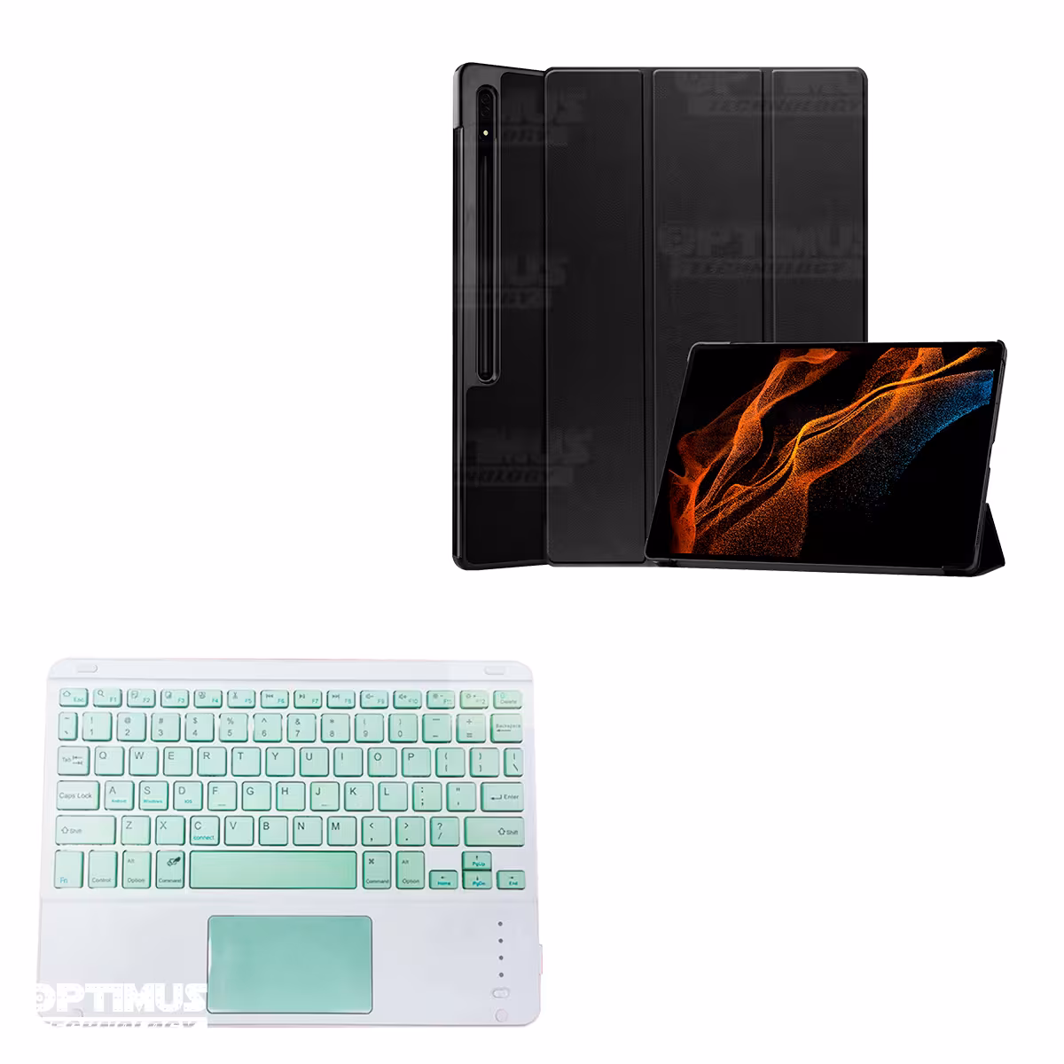 Vidrio Estuche Teclado Touchpad BT para Samsung Galaxy Tab S8 Ultra 14.6 Pulgadas | OPTIMUS TECHNOLOGY™ | SGTS8U-81 |