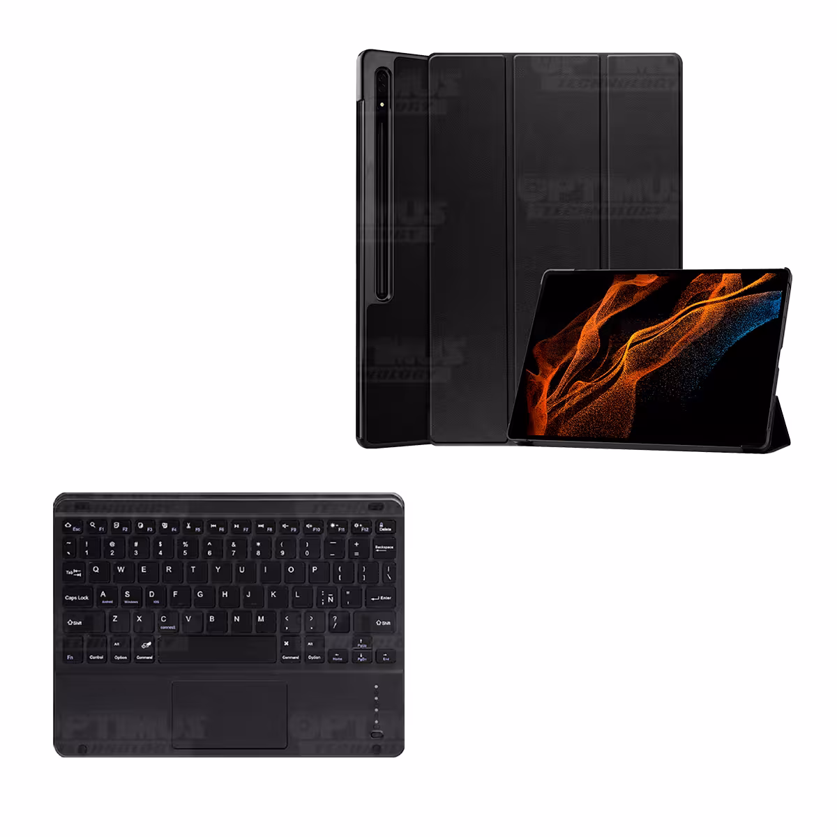Vidrio Estuche Teclado Touchpad BT para Samsung Galaxy Tab S8 Ultra 14.6 Pulgadas | OPTIMUS TECHNOLOGY™ | SGTS8U-81 |