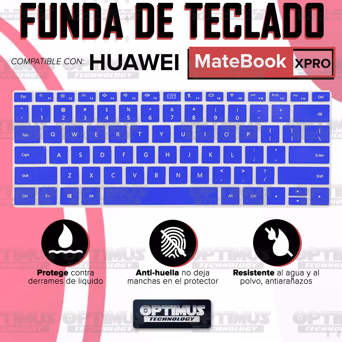 Membrana de Película Protectora en Silicona Suave para Teclado portátil para Huawei Matebook XPRO OPTIMUS TECHNOLOGY™ - 9