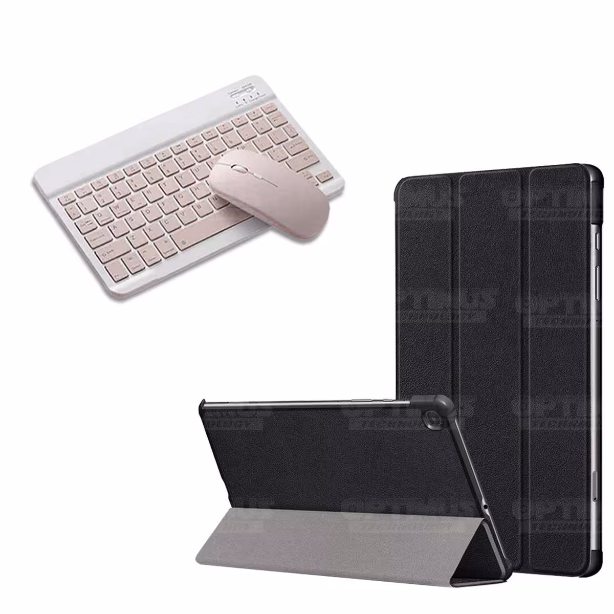 Kit Case Forro Protector + Teclado y Mouse Ratón Bluetooth para Tablet Samsung Galaxy Tab S6 Lite 10.4 2022 P619 - P613 OPTIMUS