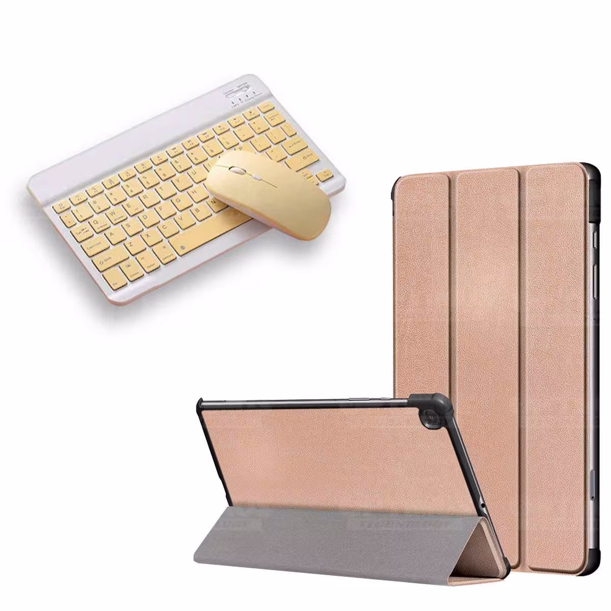Kit Case Forro Protector + Teclado y Mouse Ratón Bluetooth para Tablet Samsung Galaxy Tab S6 Lite 10.4 2022 P619 - P613 OPTIMUS