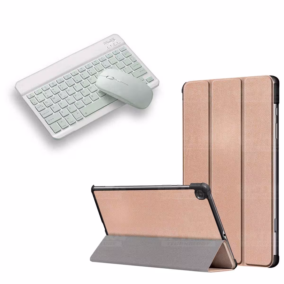 Kit Case Forro Protector + Teclado y Mouse Ratón Bluetooth para Tablet Samsung Galaxy Tab S6 Lite 10.4 2022 P619 - P613 OPTIMUS