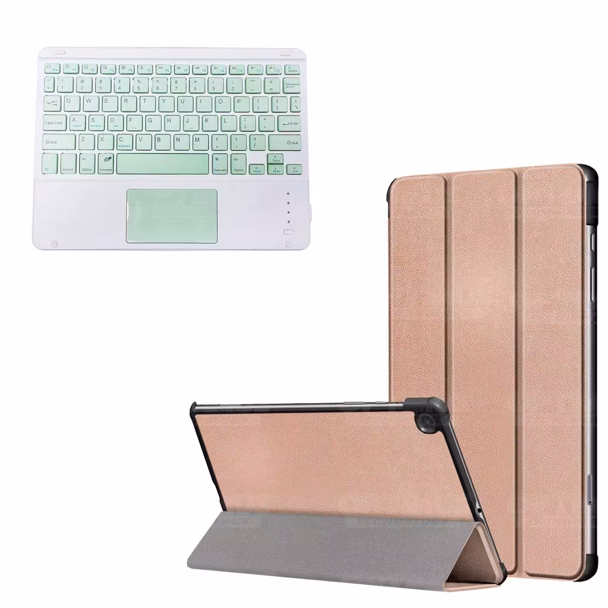 Kit Case Folio Protector + Teclado Mouse Touchpad Bluetooth para Tablet Samsung Galaxy Tab S6 Lite 10.4 2022 P619 - P613 OPTIMUS