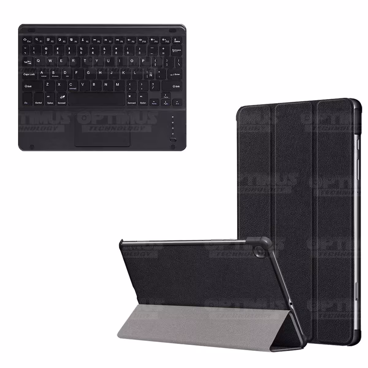 Kit Case Folio Protector + Teclado Mouse Touchpad Bluetooth para Tablet Samsung Galaxy Tab S6 Lite 10.4 2022 P619 - P613 OPTIMUS