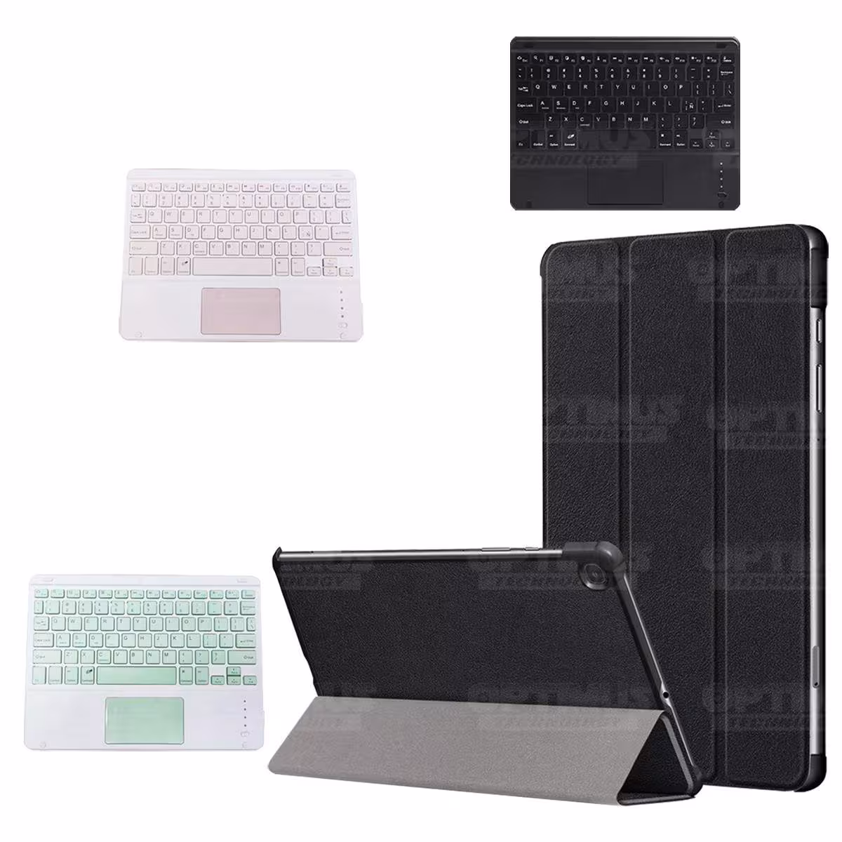 Kit Case Folio Protector + Teclado Mouse Touchpad Bluetooth para Tablet Samsung Galaxy Tab S6 Lite 10.4 2022 P619 - P613 OPTIMUS