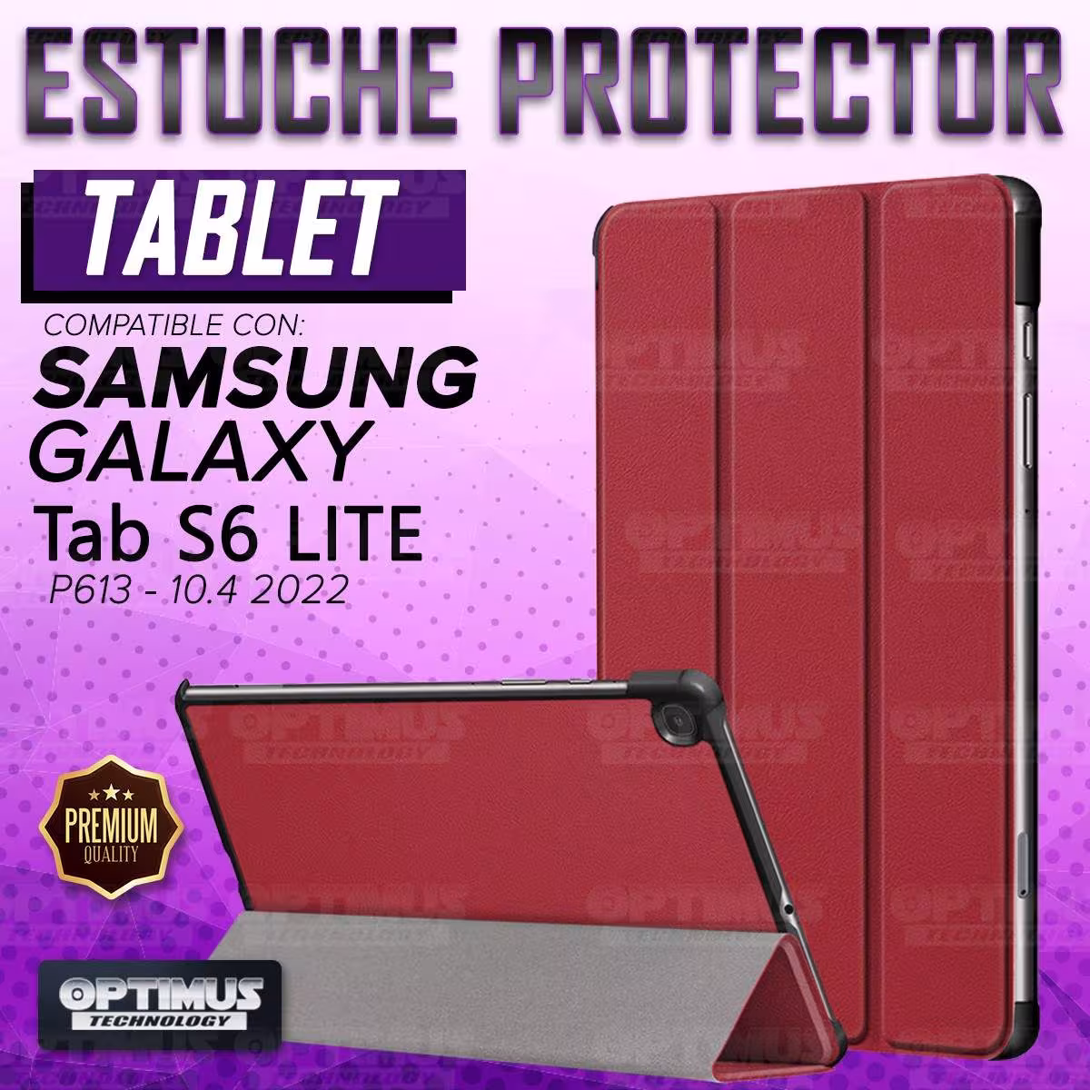 Kit Vidrio templado + Case Protector + Teclado Touchpad Bluetooth Tablet Samsung Galaxy Tab S6 Lite 10.4 2022 P619 - P613 OPTIMU