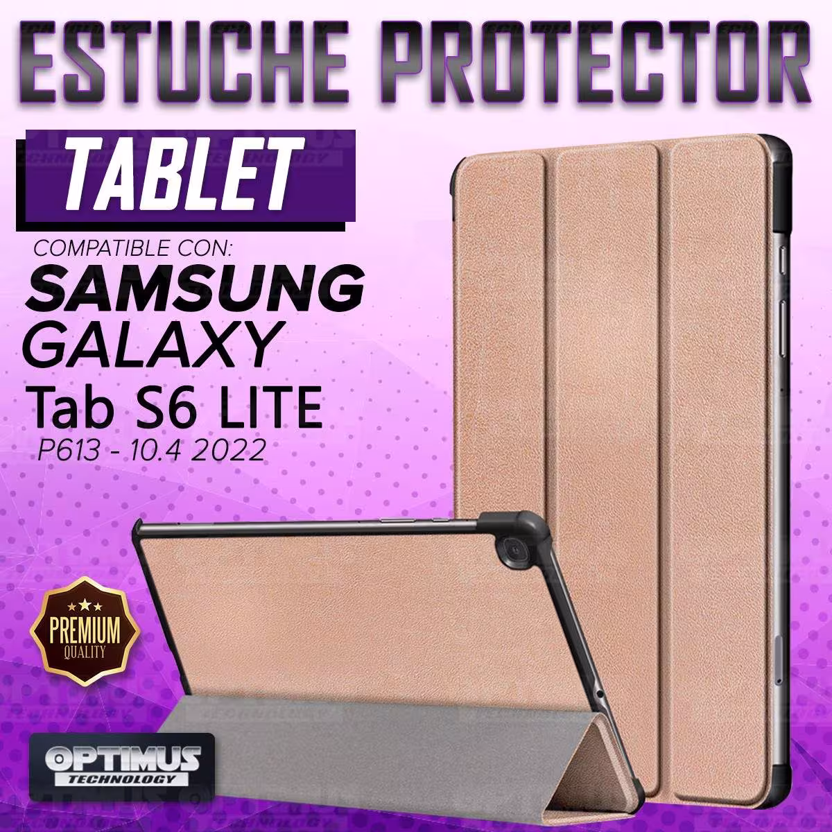 Kit Vidrio templado + Case Protector + Teclado Touchpad Bluetooth Tablet Samsung Galaxy Tab S6 Lite 10.4 2022 P619 - P613 OPTIMU