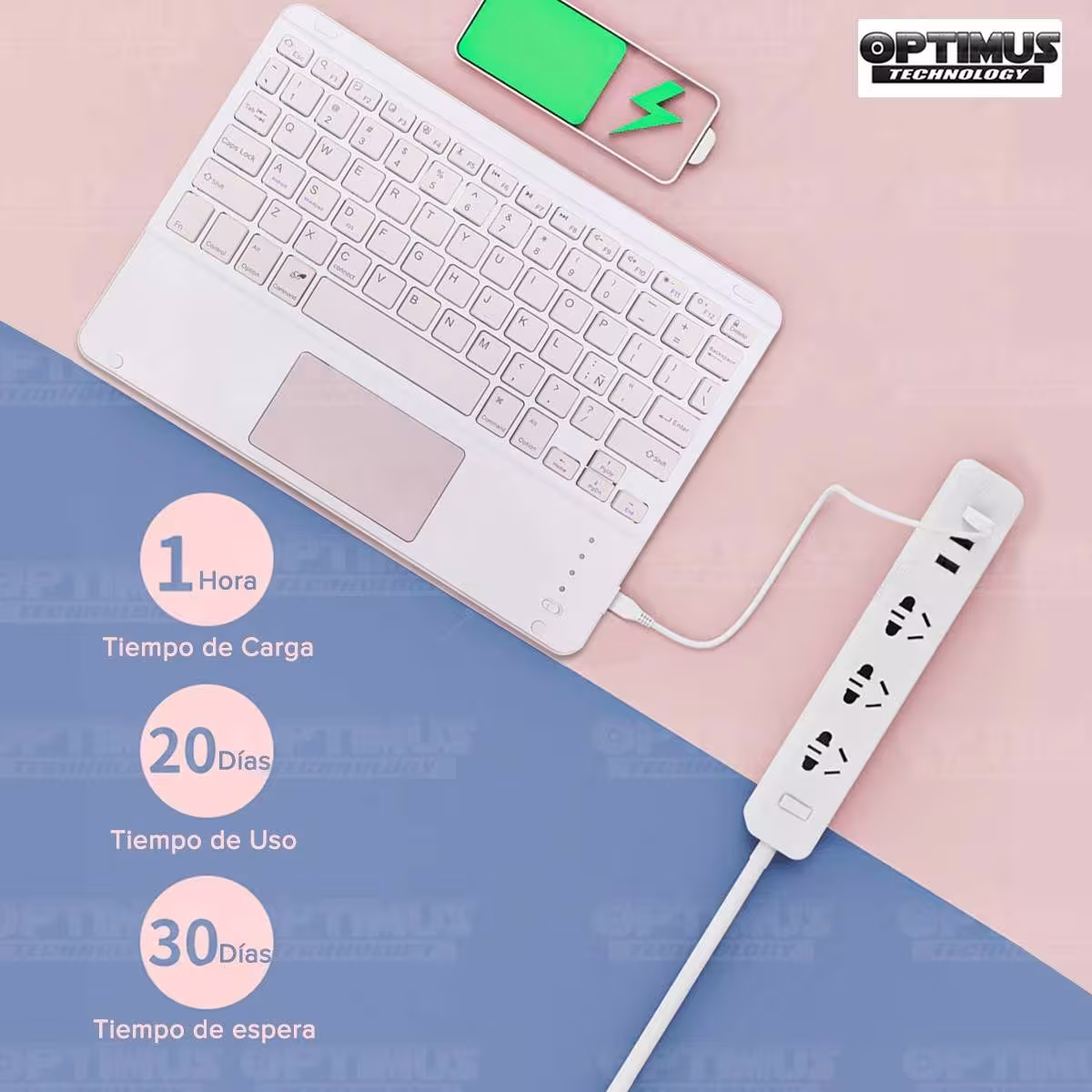 Kit Vidrio templado + Case Protector + Teclado Touchpad Bluetooth Tablet Samsung Galaxy Tab S6 Lite 10.4 2022 P619 - P613 OPTIMU