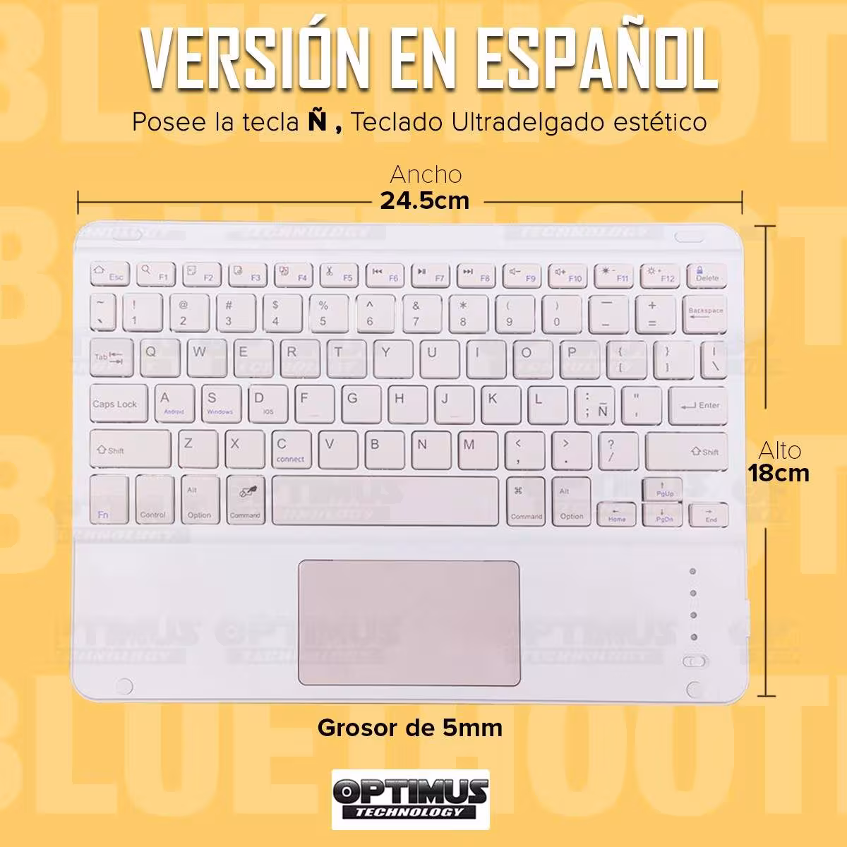 Kit Vidrio templado + Case Protector + Teclado Touchpad Bluetooth Tablet Samsung Galaxy Tab S6 Lite 10.4 2022 P619 - P613 OPTIMU