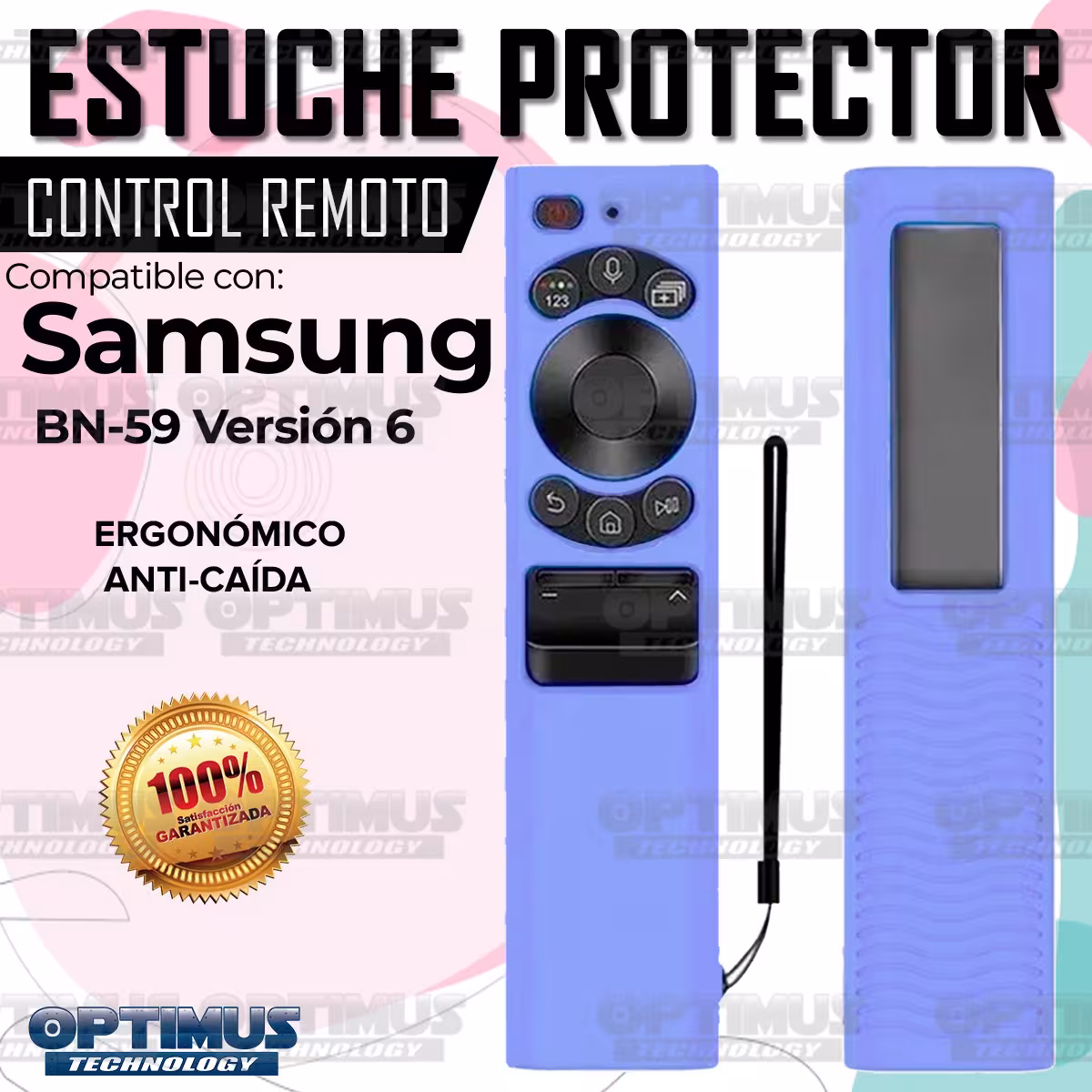 Estuche protector Control Remoto TV Samsung BN59 Con Carga Solar