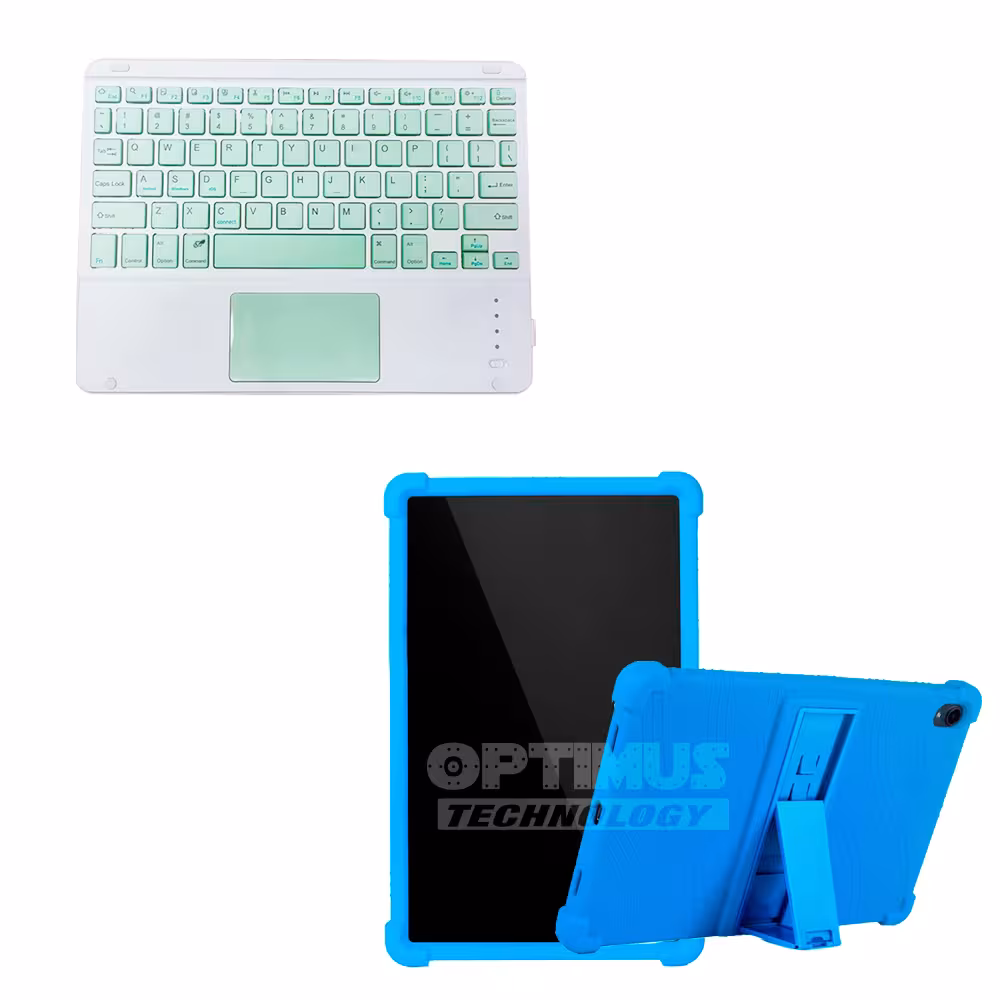 Kit Case Estuche Protector Antigolpes + Teclado Mouse Touchpad Bluetooth para Tablet Lenovo P11 Tb-J606F de 11Pulgadas