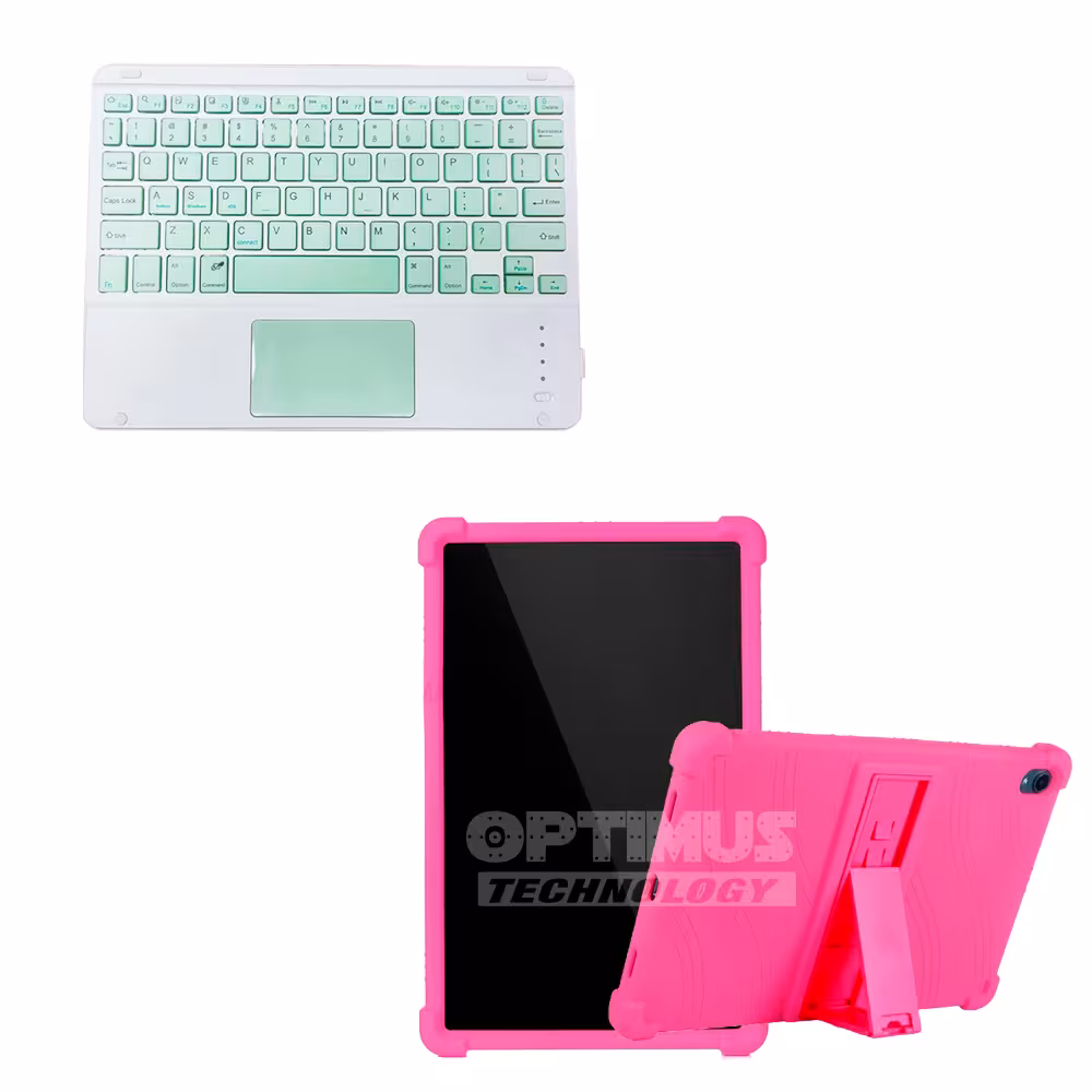 Kit Case Estuche Protector Antigolpes + Teclado Mouse Touchpad Bluetooth para Tablet Lenovo P11 Tb-J606F de 11Pulgadas