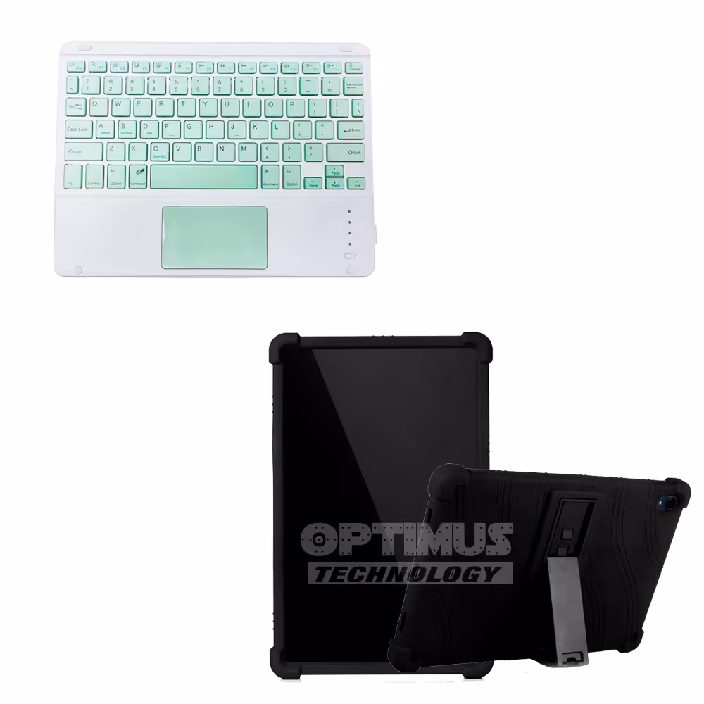 Kit Case Estuche Protector Antigolpes + Teclado Mouse Touchpad Bluetooth para Tablet Lenovo P11 Tb-J606F de 11Pulgadas