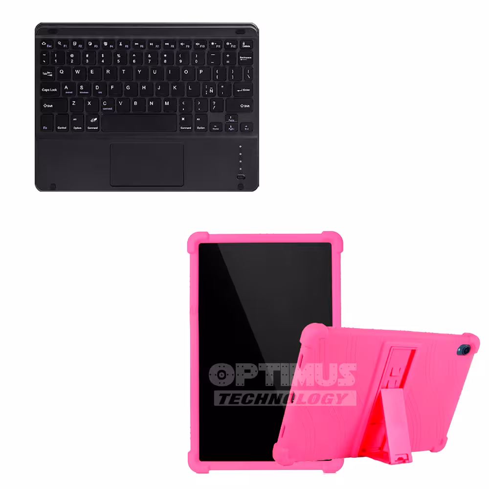 Kit Case Estuche Protector Antigolpes + Teclado Mouse Touchpad Bluetooth para Tablet Lenovo P11 Tb-J606F de 11Pulgadas