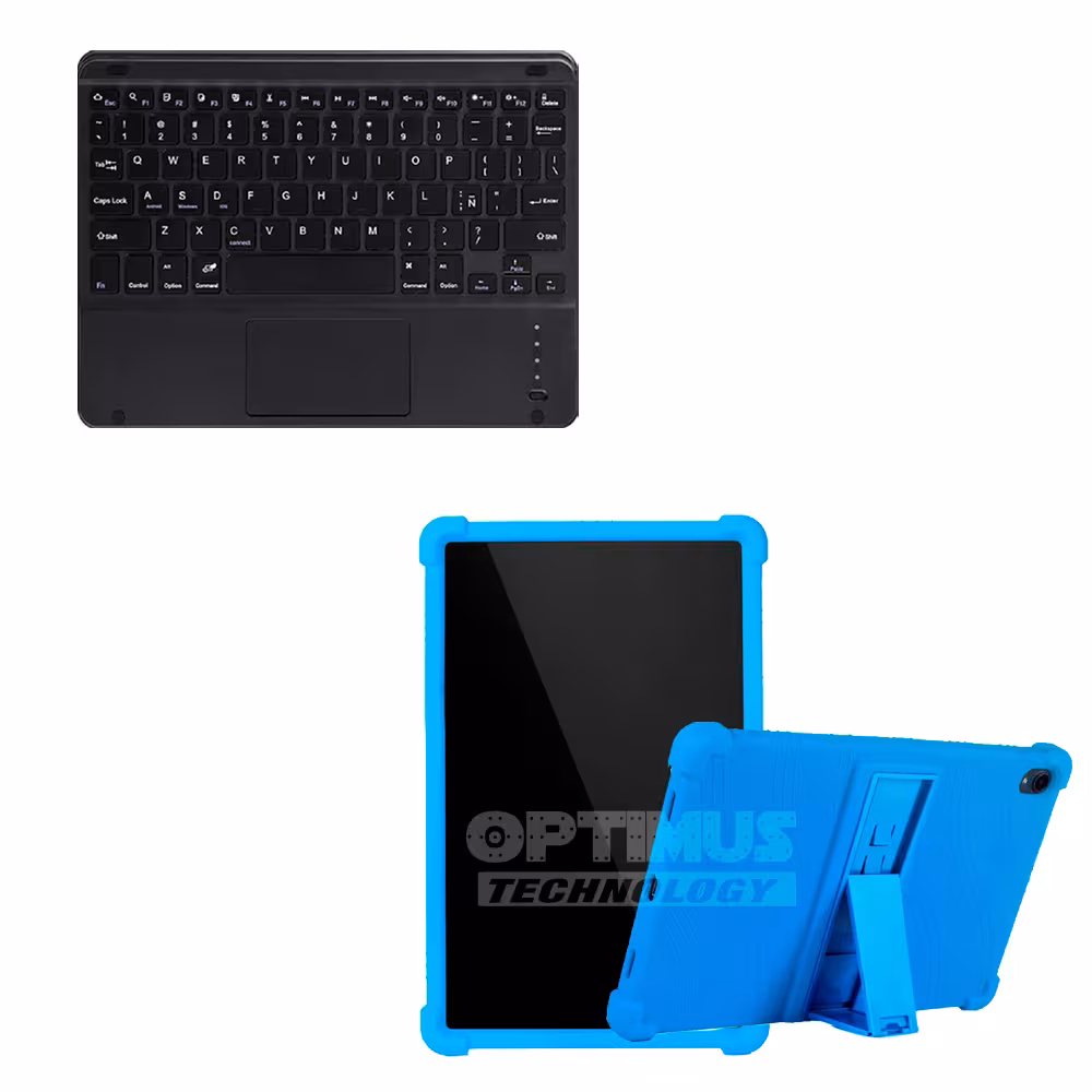 Kit Case Estuche Protector Antigolpes + Teclado Mouse Touchpad Bluetooth para Tablet Lenovo P11 Tb-J606F de 11Pulgadas