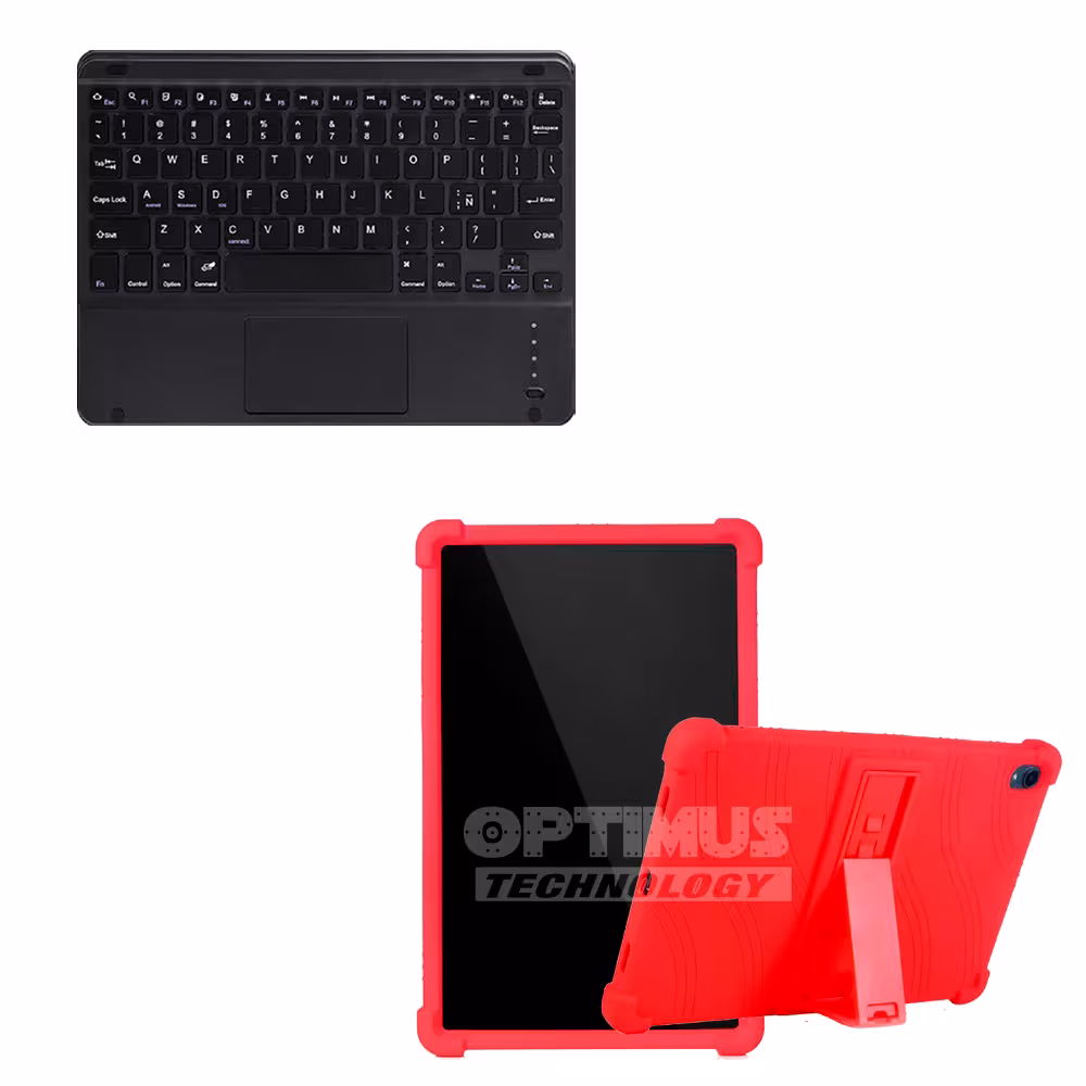 Kit Case Estuche Protector Antigolpes + Teclado Mouse Touchpad Bluetooth para Tablet Lenovo P11 Tb-J606F de 11Pulgadas
