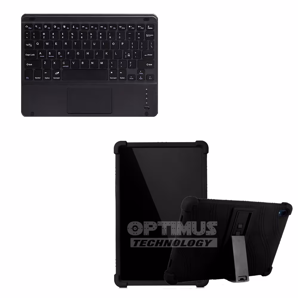 Kit Case Estuche Protector Antigolpes + Teclado Mouse Touchpad Bluetooth para Tablet Lenovo P11 Tb-J606F de 11Pulgadas