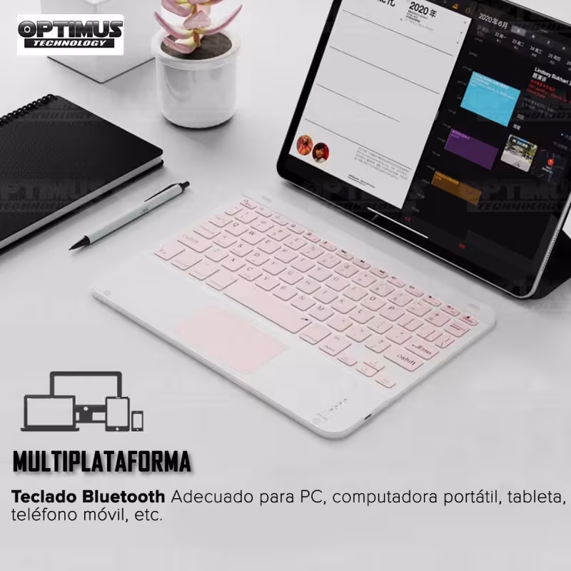 Kit Case Estuche Protector Antigolpes + Teclado Mouse Touchpad Bluetooth para Tablet Lenovo P11 Tb-J606F de 11Pulgadas