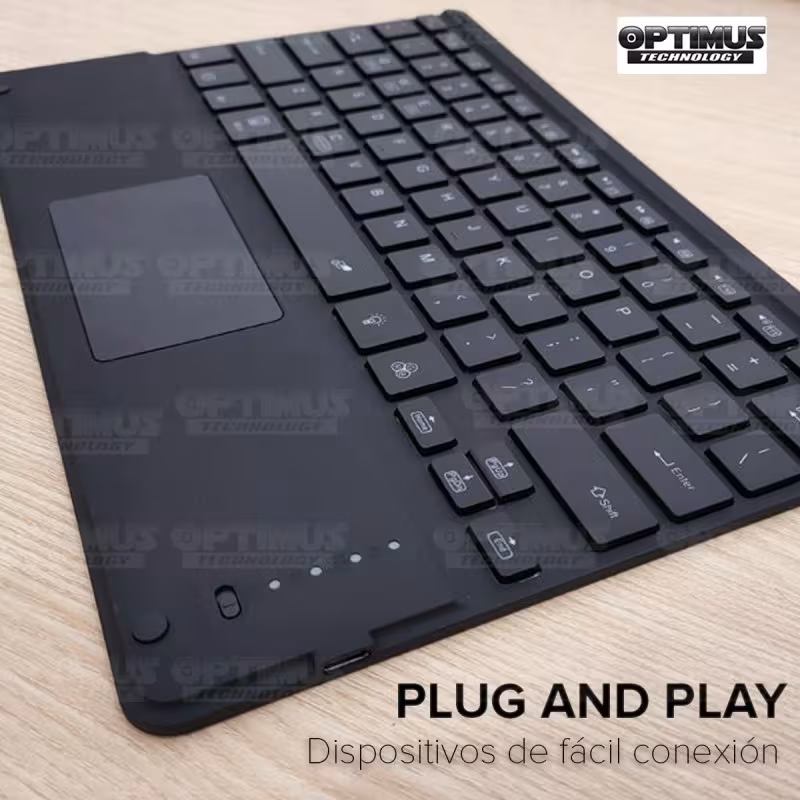 Kit Case Estuche Protector Antigolpes + Teclado Mouse Touchpad Bluetooth para Tablet Lenovo P11 Tb-J606F de 11Pulgadas