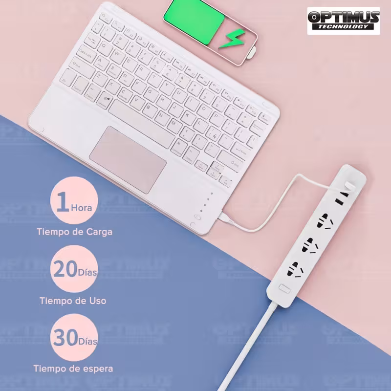 Kit Case Estuche Protector Antigolpes + Teclado Mouse Touchpad Bluetooth para Tablet Lenovo P11 Tb-J606F de 11Pulgadas