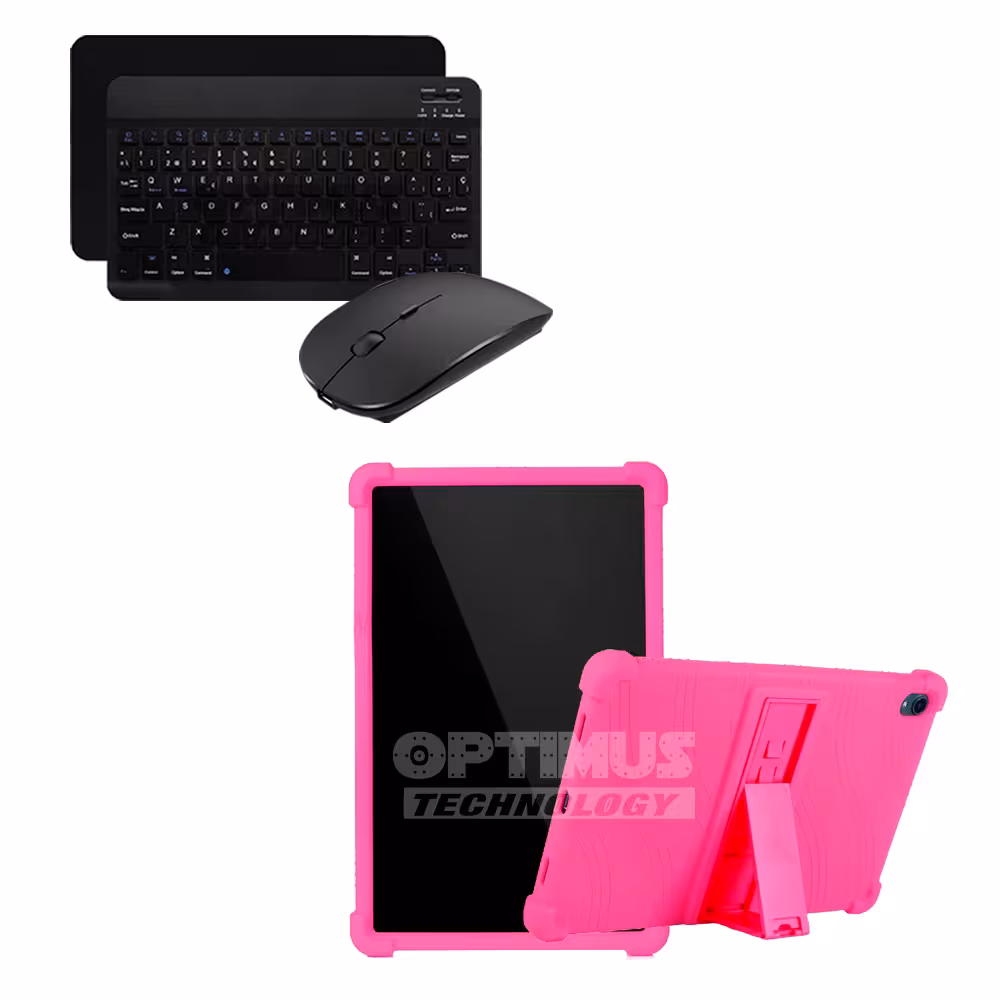 Kit Case Forro Protector Antigolpes + Teclado y Mouse Ratón Bluetooth para Tablet Lenovo P11 Tb-J606F de 11" Pulgadas