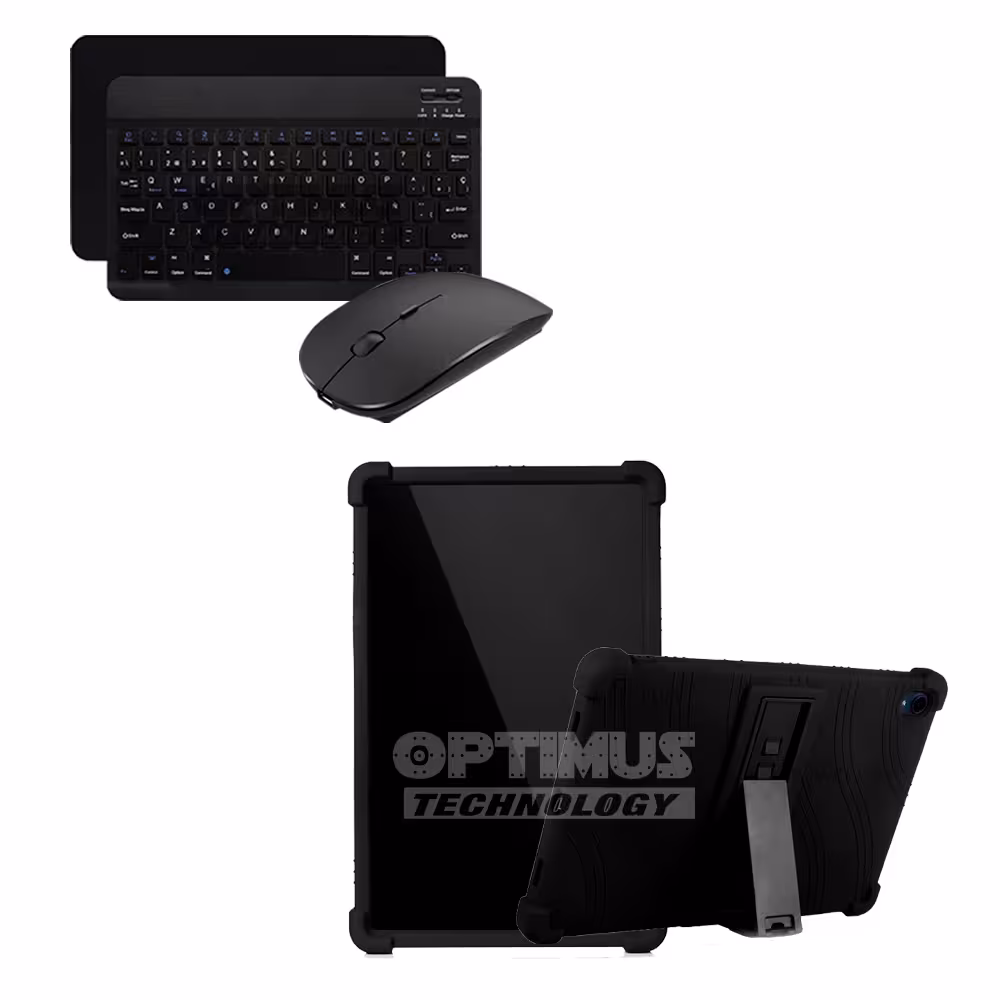 Kit Case Forro Protector Antigolpes + Teclado y Mouse Ratón Bluetooth para Tablet Lenovo P11 Tb-J606F de 11" Pulgadas