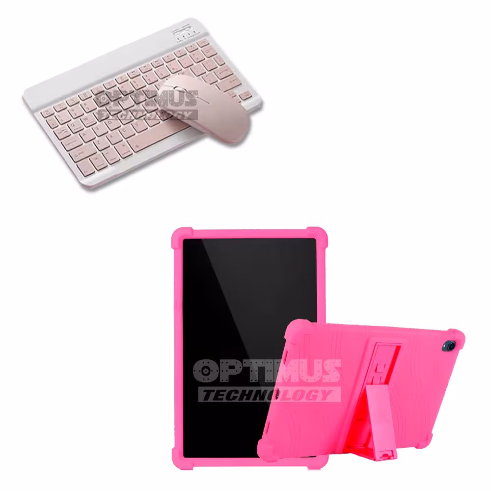 Kit Case Forro Protector Antigolpes + Teclado y Mouse Ratón Bluetooth para Tablet Lenovo P11 Tb-J606F de 11" Pulgadas