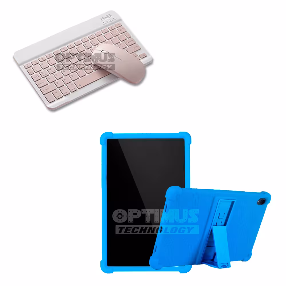 Kit Case Forro Protector Antigolpes + Teclado y Mouse Ratón Bluetooth para Tablet Lenovo P11 Tb-J606F de 11" Pulgadas