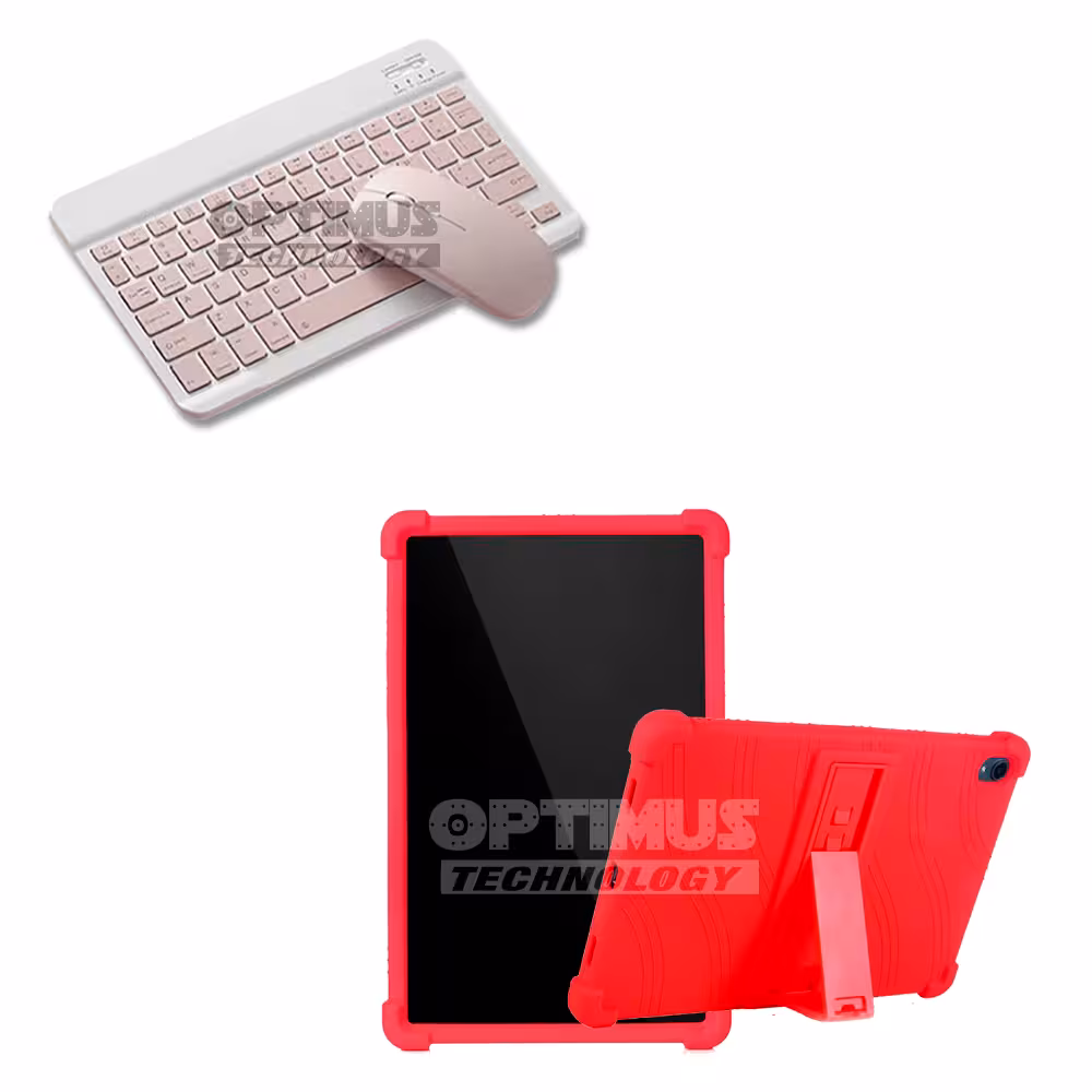 Kit Case Forro Protector Antigolpes + Teclado y Mouse Ratón Bluetooth para Tablet Lenovo P11 Tb-J606F de 11" Pulgadas