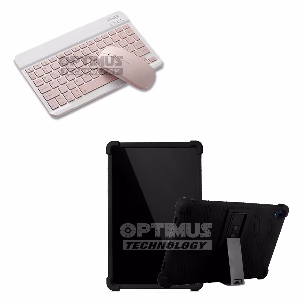 Kit Case Forro Protector Antigolpes + Teclado y Mouse Ratón Bluetooth para Tablet Lenovo P11 Tb-J606F de 11" Pulgadas