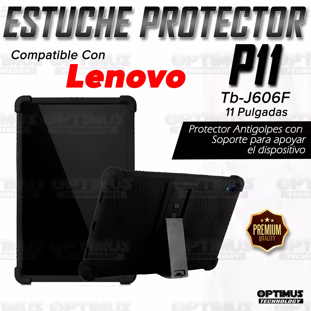 Estuche Case protector de goma Tablet Lenovo P11 Tb-J606F Anti golpes con soporte de 11 Pulgadas