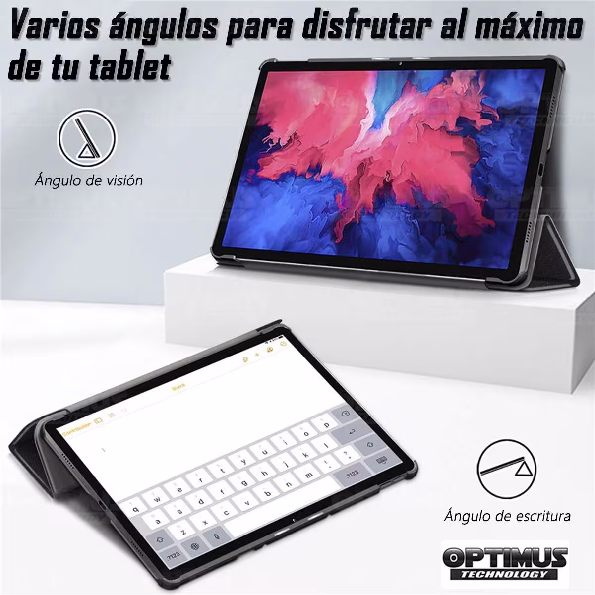 Kit Vidrio templado + Case Protector + Teclado con Mouse Touchpad Bluetooth Tablet Lenovo M10 Plus 3era Gen 10.6 2022 TB-125FU