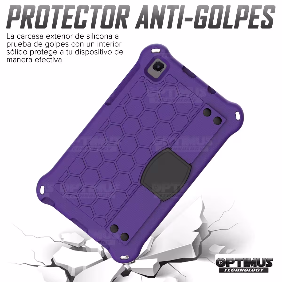 Estuche Protector con Correa Desmontable Tablet Samsung Galaxy Tab A7 Lite 8.7 2021 T220 - T225 Anti golpes con soporte