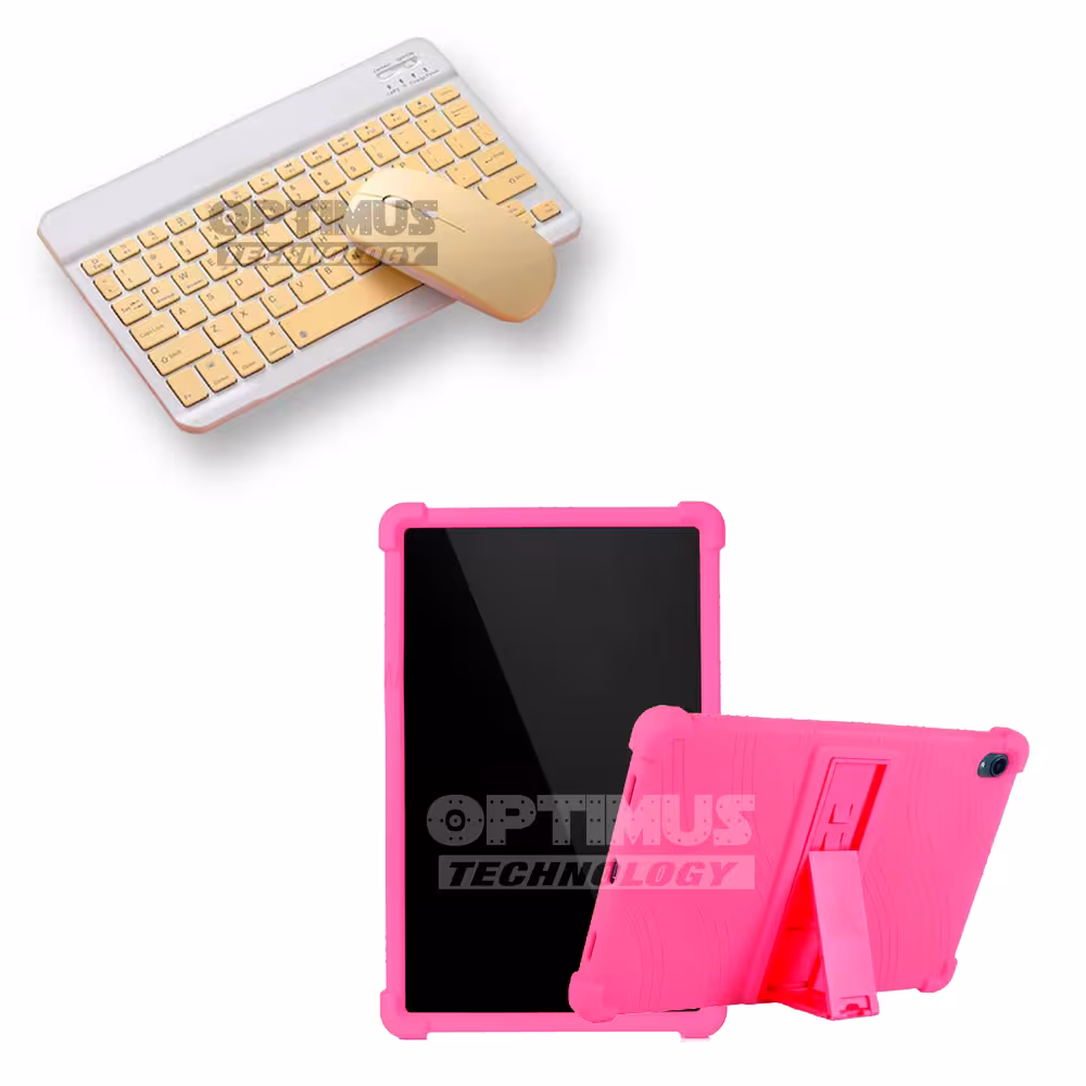 Kit Case Forro Protector Antigolpes + Teclado y Mouse Ratón Bluetooth para Tablet Lenovo P11 Tb-J606F de 11" Pulgadas