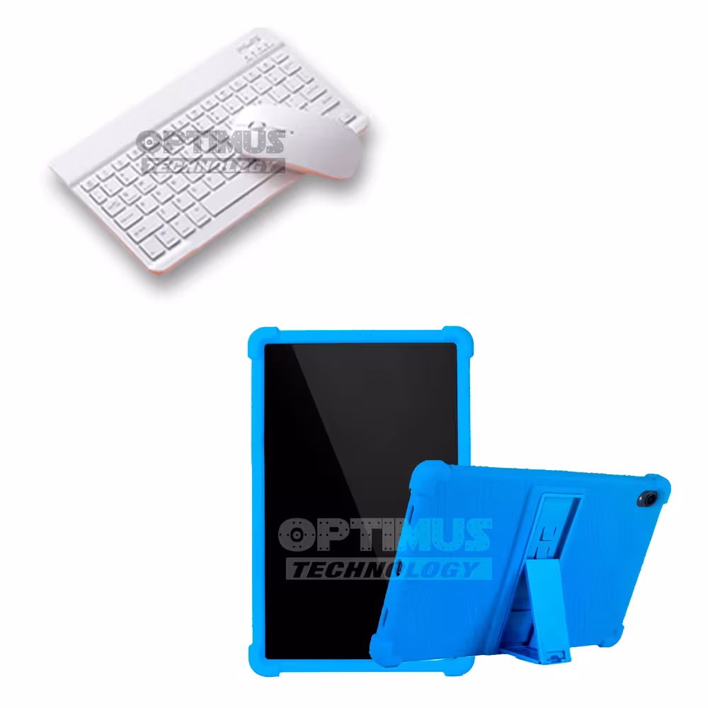 Kit Case Forro Protector Antigolpes + Teclado y Mouse Ratón Bluetooth para Tablet Lenovo P11 Tb-J606F de 11" Pulgadas