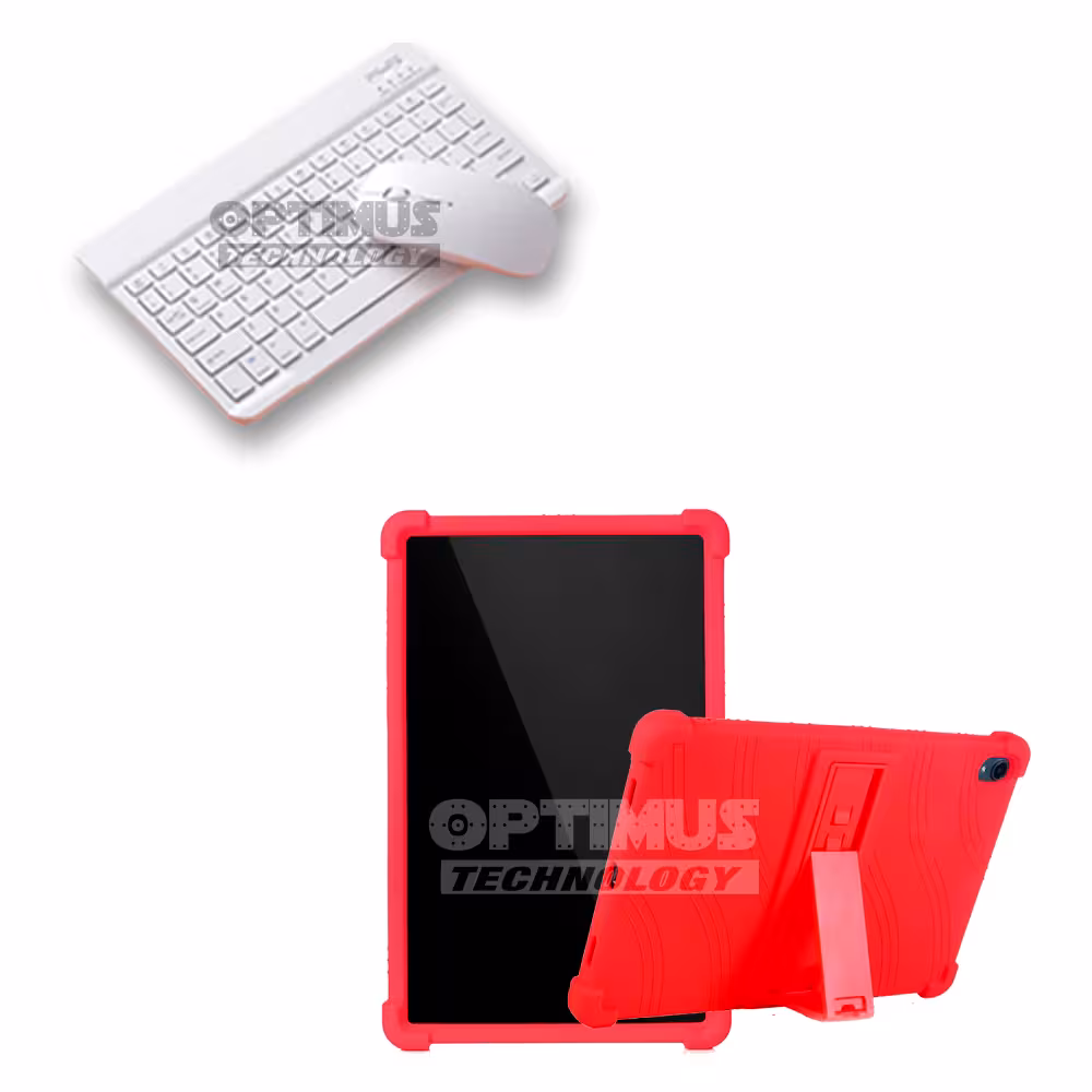 Kit Case Forro Protector Antigolpes + Teclado y Mouse Ratón Bluetooth para Tablet Lenovo P11 Tb-J606F de 11" Pulgadas