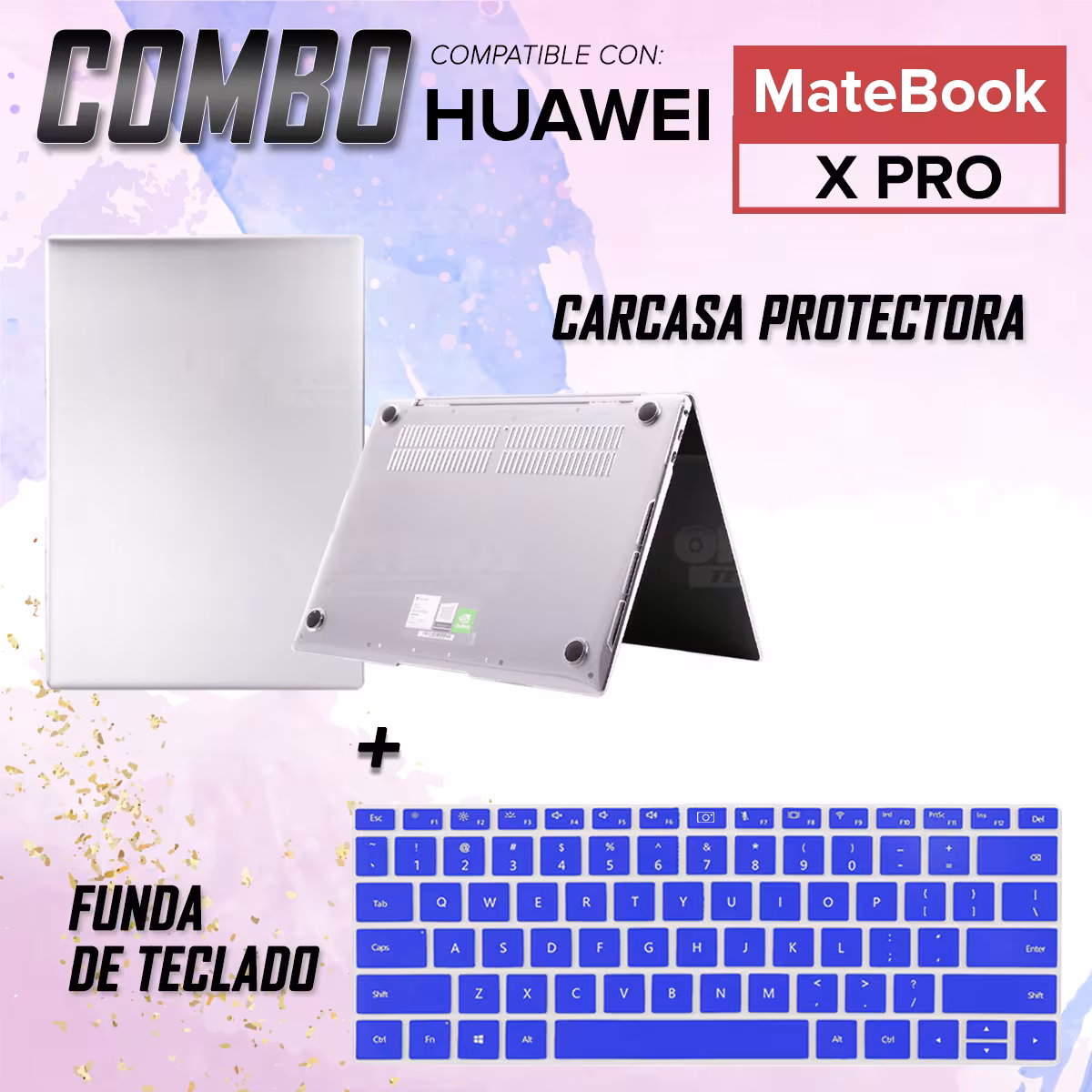 Kit Carcasa Protector Y Funda Suave Protectora de Teclado Para Huawei Matebook X Pro