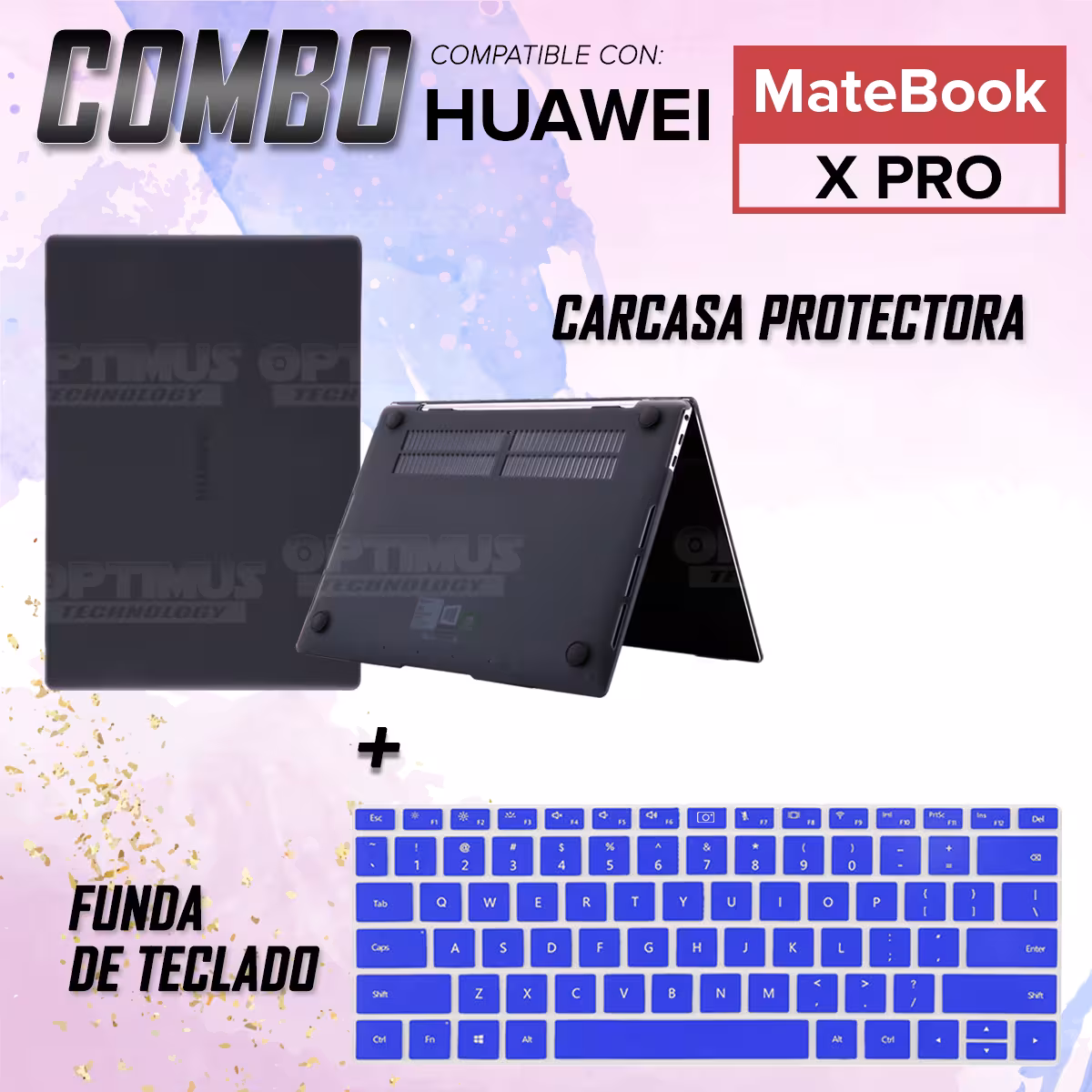Kit Carcasa Protector Y Funda Suave Protectora de Teclado Para Huawei Matebook X Pro