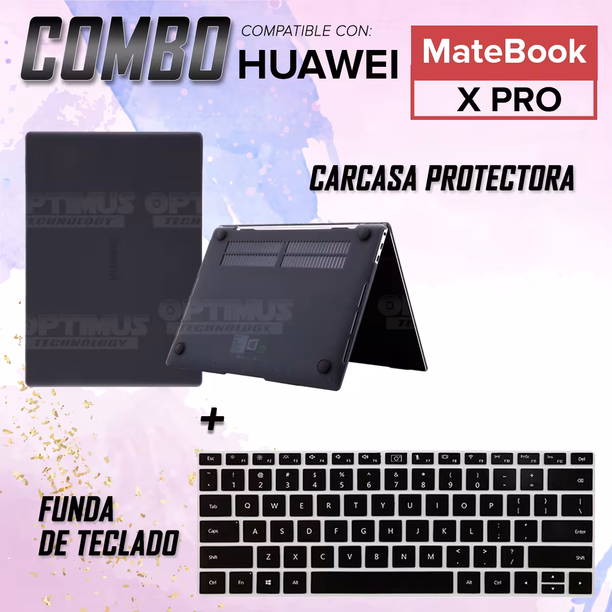 Kit Carcasa Protector Y Funda Suave Protectora de Teclado Para Huawei Matebook X Pro