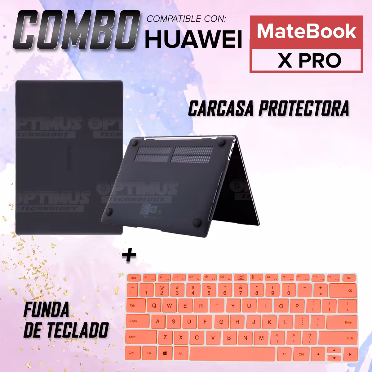 Kit Carcasa Protector Y Funda Suave Protectora de Teclado Para Huawei Matebook X Pro
