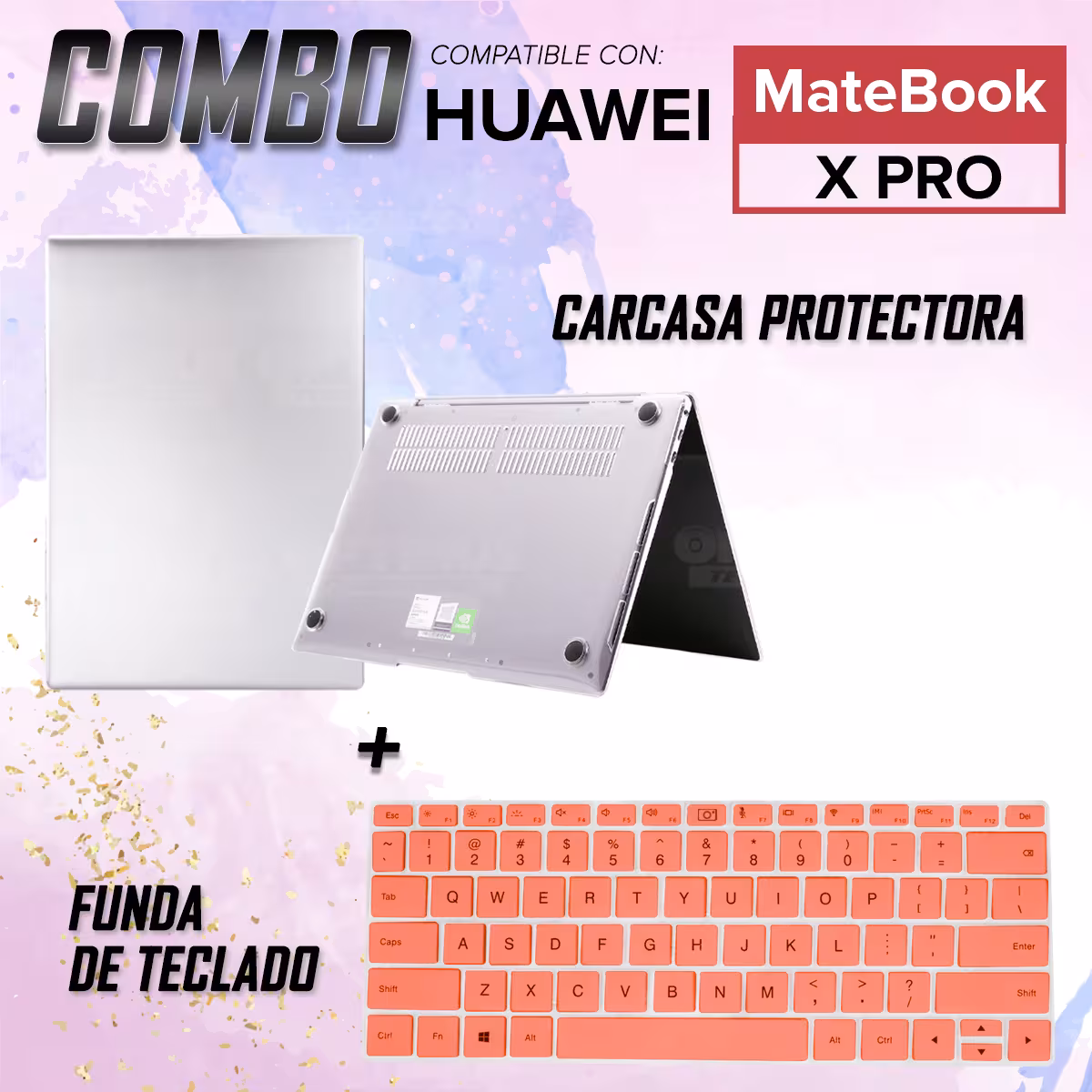 Kit Carcasa Protector Y Funda Suave Protectora de Teclado Para Huawei Matebook X Pro