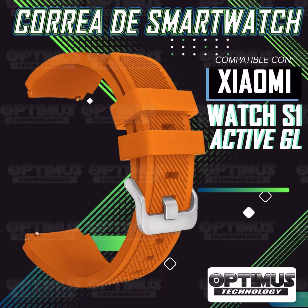 Correa Pulso Banda de Goma Rayada para Reloj Smartwatch Xiaomi Watch S1 Active GL