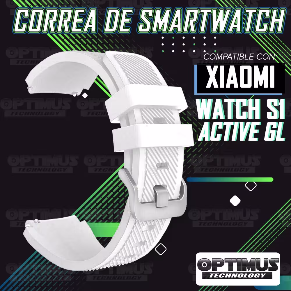 Correa Pulso Banda de Goma Rayada para Reloj Smartwatch Xiaomi Watch S1 Active GL