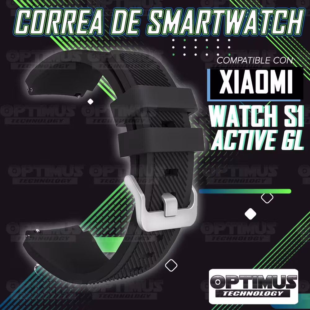 Correa Pulso Banda de Goma Rayada para Reloj Smartwatch Xiaomi Watch S1 Active GL