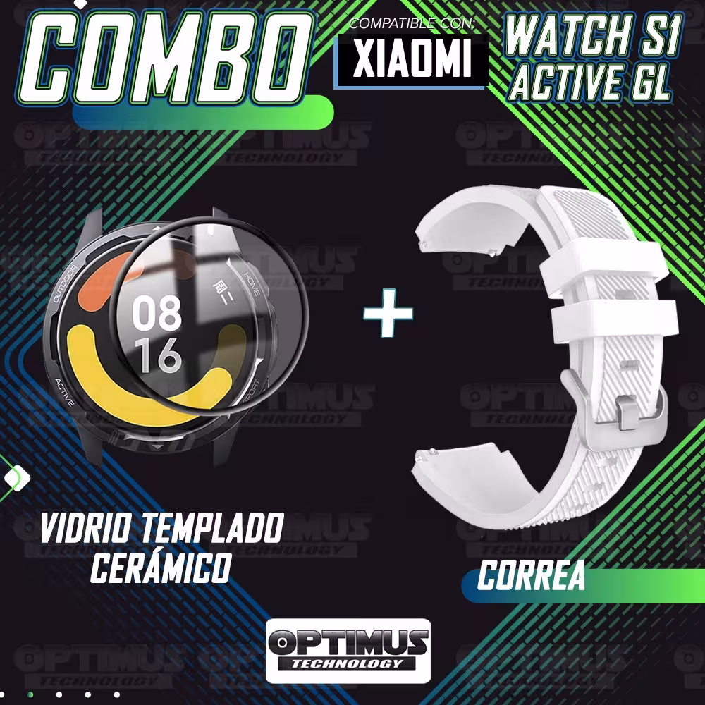 Vidrio Templado Nanoglass Y Pulso Correa Smartwatch Reloj Inteligente Xiaomi Watch S1 Active GL