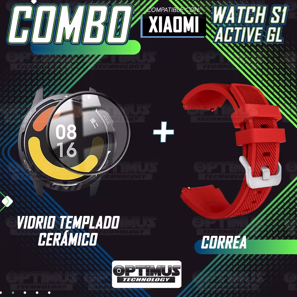 Vidrio Templado Nanoglass Y Pulso Correa Smartwatch Reloj Inteligente Xiaomi Watch S1 Active GL