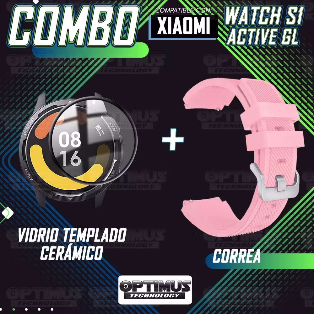 Vidrio Templado Nanoglass Y Pulso Correa Smartwatch Reloj Inteligente Xiaomi Watch S1 Active GL