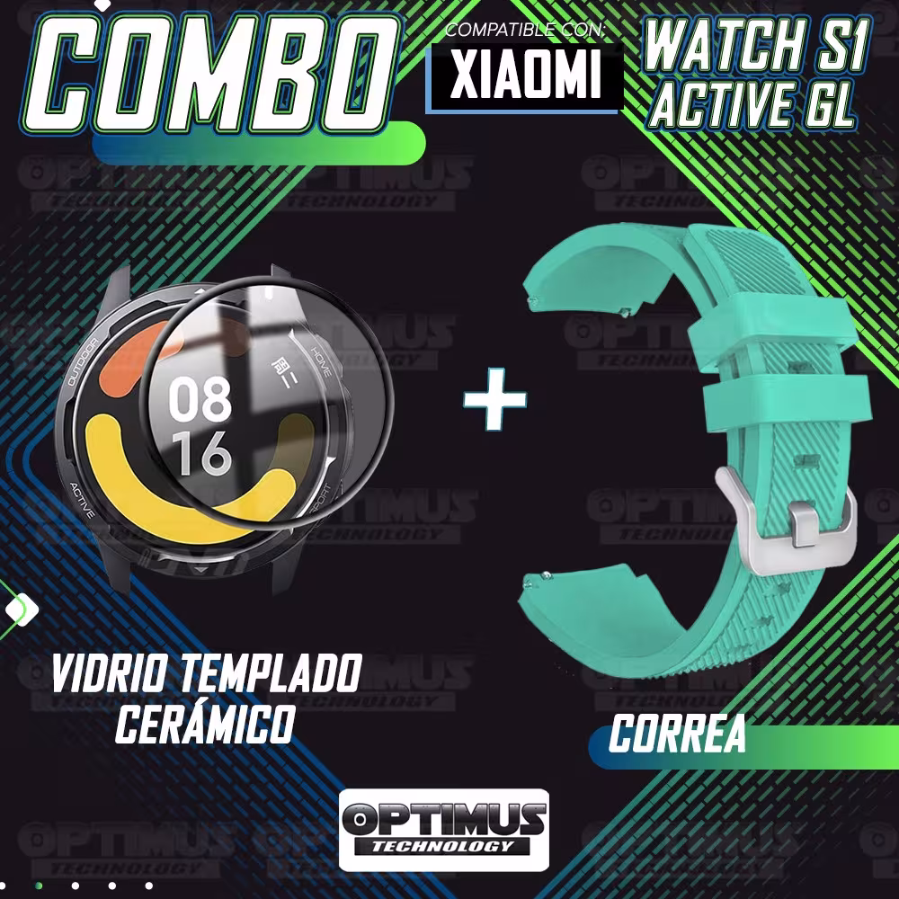 Vidrio Templado Nanoglass Y Pulso Correa Smartwatch Reloj Inteligente Xiaomi Watch S1 Active GL