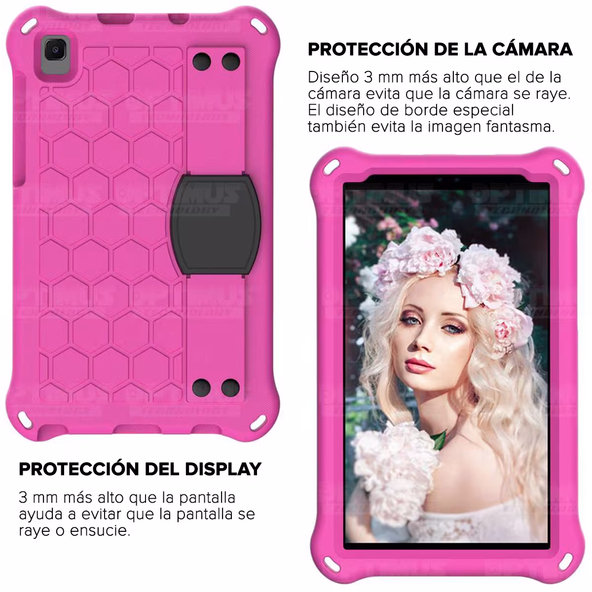 Kit Vidrio Cristal Templado Y Estuche Protector con Correa para Tablet Samsung Galaxy Tab A7 Lite 8.7 2021 T220 - T225